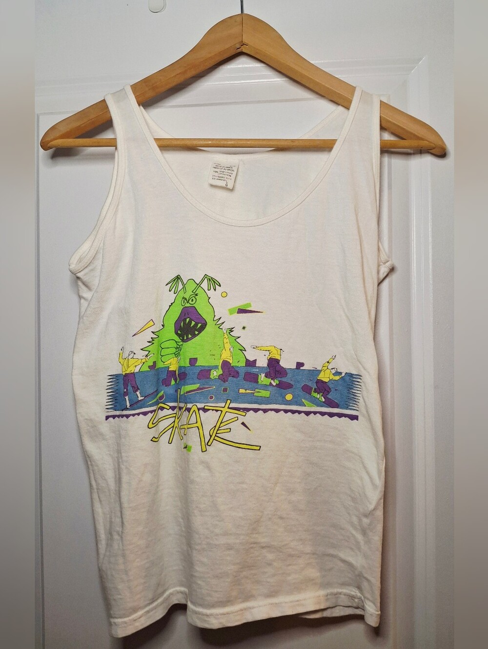 Vintage 90s Skateboard Monster Graphic Tank Top Made in Brazil (L)